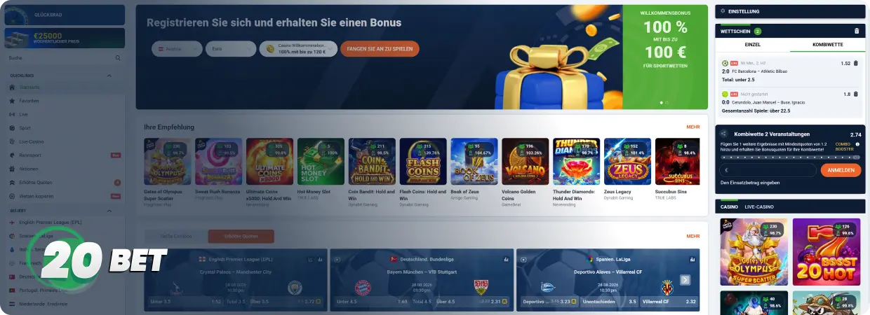 20Bet Online-Wettanbieter